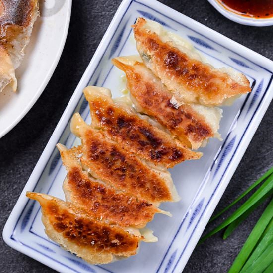 Pan Fried Japanese Pork Gyoza - Recipe photo by Sudachi Recipes