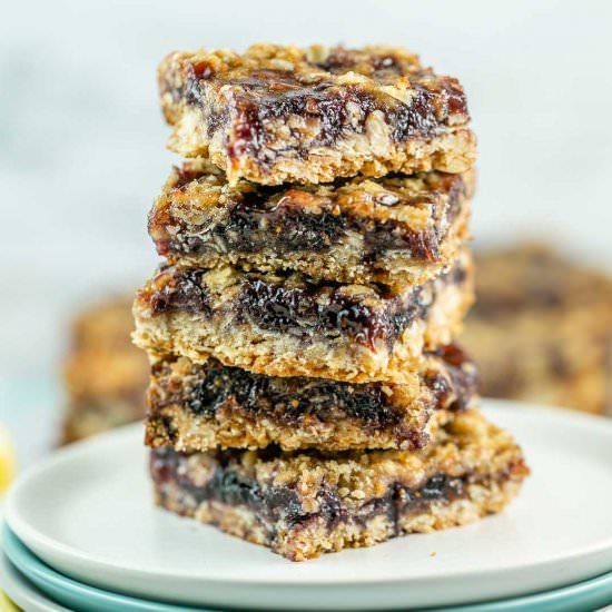 Oatmeal Jam Bars - Recipe photo by bunsenburnerbakery