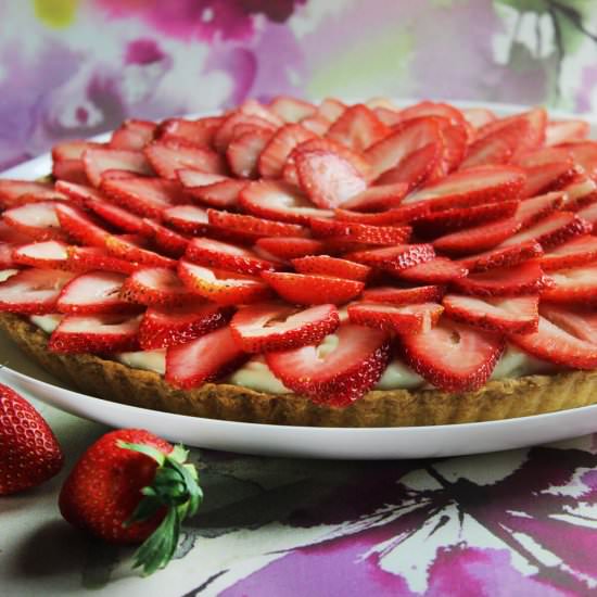 Pastry cream strawberry tart - Recipe photo by hornoMX