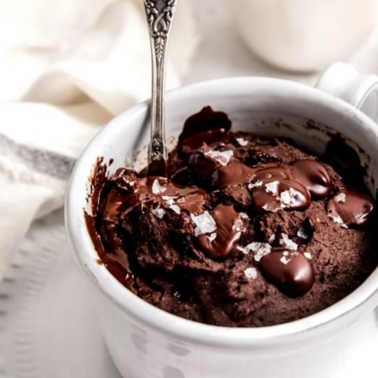 Chocolate Protein Mug Cake - Recipe photo by erinliveswhole