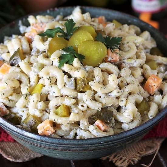 Dill Pickle Macaroni Salad - Recipe photo by thekitchenismyplayground