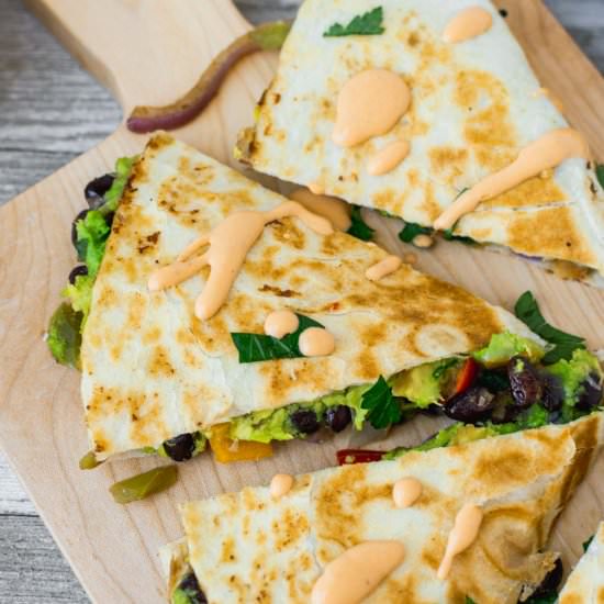 Easy Veggie Quesadillas - Recipe photo by sticksscratchkitchen