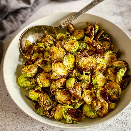 Air Fryer Brussels Sprouts (3 Ways) - Recipe photo by No Sweat Vegan