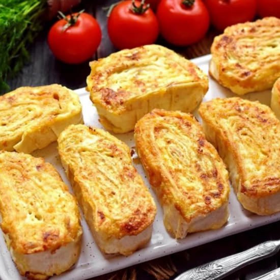 30-minute pita meatloaf with cheese - Recipe photo by AllChefRecipes