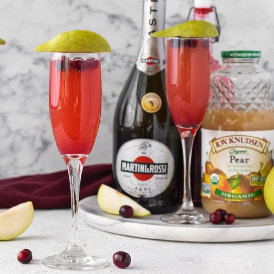 Cranberry Pear Mimosa - Recipe photo by Entirely Elizabeth