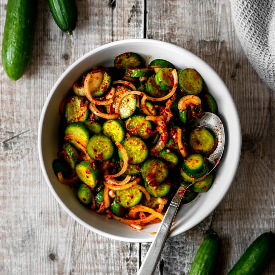 Quick Cucumber Kimchi - Recipe photo by Searchingforspice