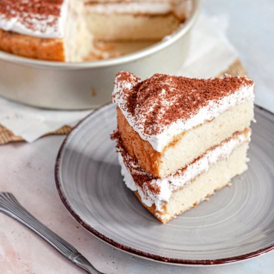 Vegan Tiramisu Layer Cake - Recipe photo by CAKED by Katie