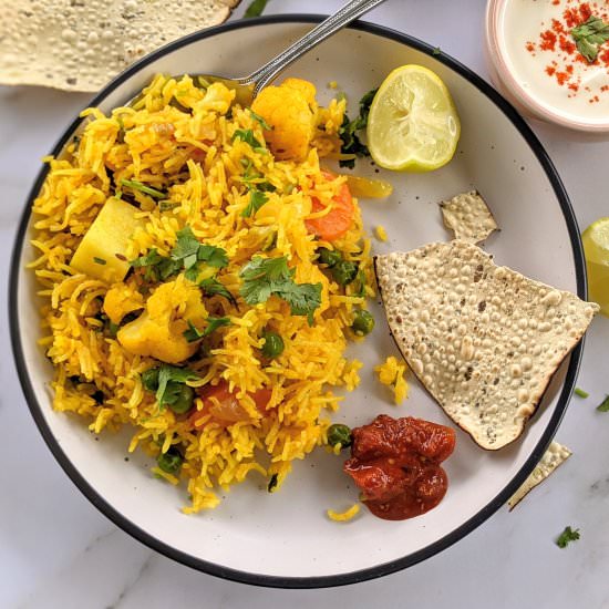 Mixed vegetable pulao - Recipe photo by vegbyswati