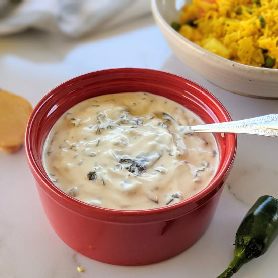 Kale raita - Recipe photo by vegbyswati