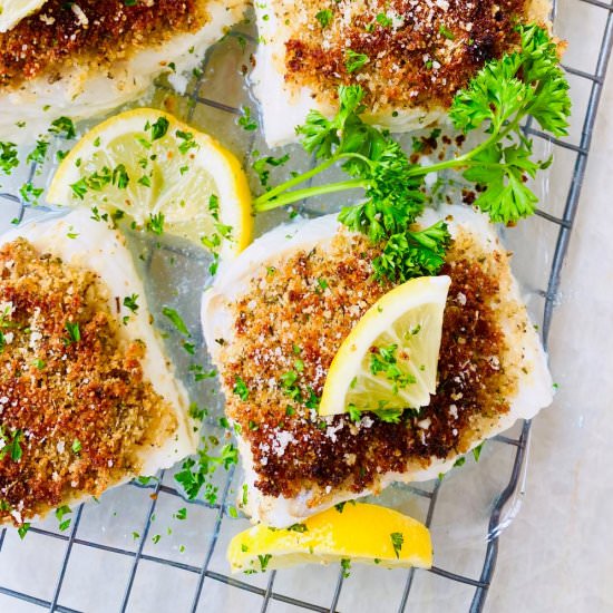 Oven Baked Cod Oreganata - Recipe photo by amycaseycooks