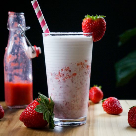Fresh Homemade Strawberry Milk - Recipe photo by Healthy.Sprinkles