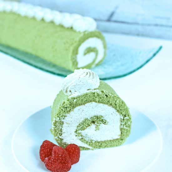 Matcha Cake Roll - Recipe photo by GretchensBakery