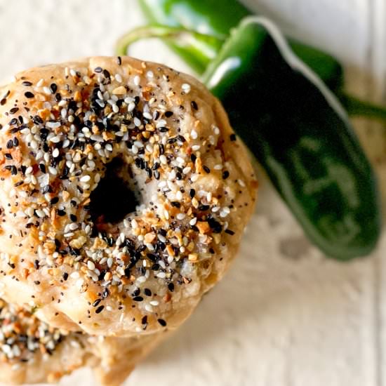 Jalapeno Everything Bagels - Recipe photo by The Kitcheneer