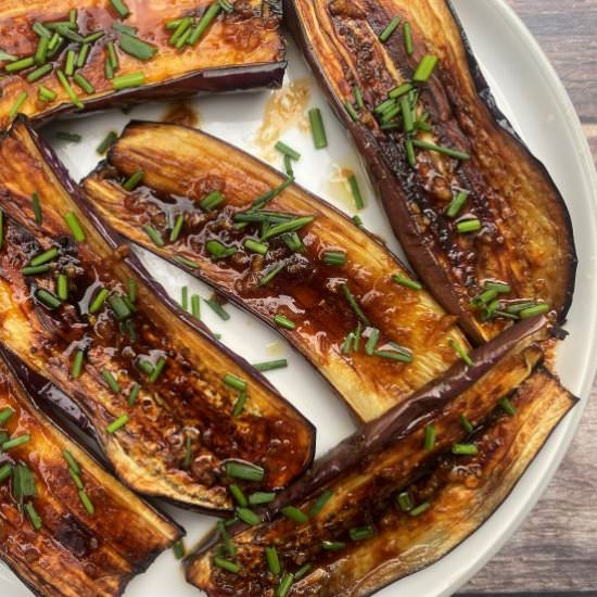 Spicy Soy Eggplant - Recipe photo by lowcarbsimplified