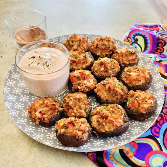 CAJU STUFFED MUSHROOMS - Recipe photo by mayurisjikoni