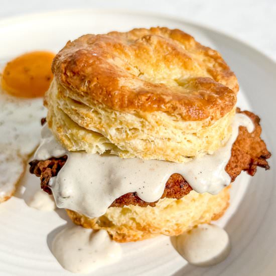 Chicken Fried Steak Biscuits - Recipe photo by cooksleepread