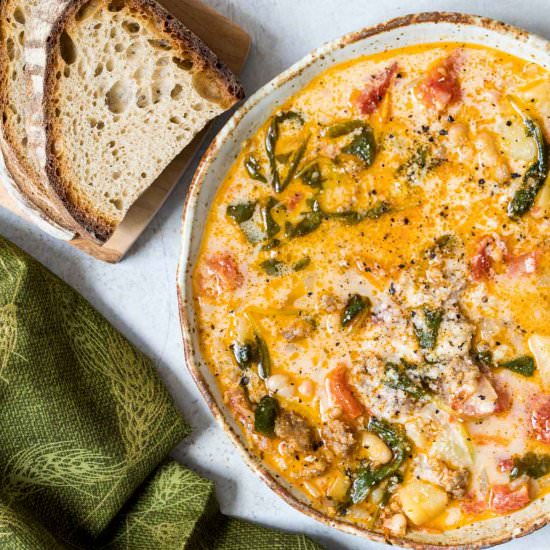 Creamy Tuscan White Bean Soup - Recipe photo by Chef Molly
