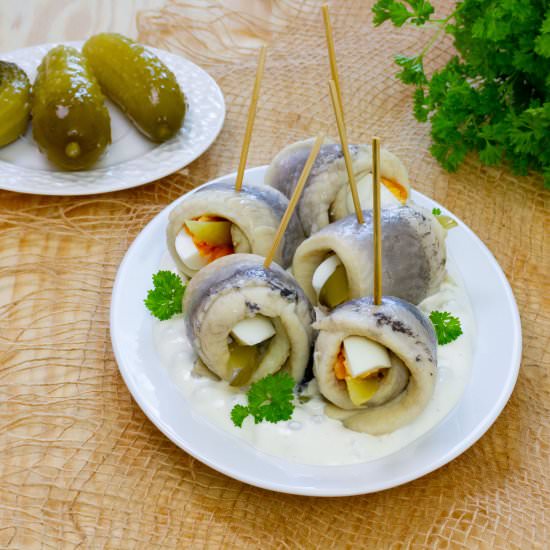 Herring rolls - Recipe photo by mecooks.com