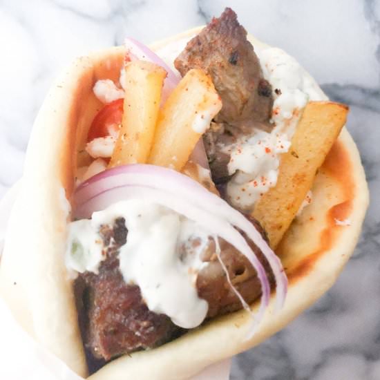 Traditional Greek Pork Souvlaki - Recipe photo by ririsgreekeats