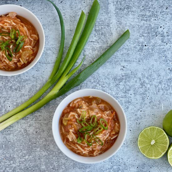 Mexican Noodle Soup with Veggies - Recipe photo by Eatbreathelove313