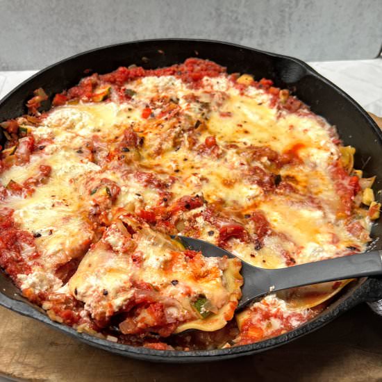 Easy Skillet Vegetable Lasagna - Recipe photo by flavor-feed