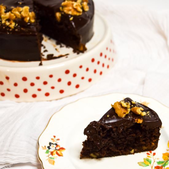 Chocolate Walnut Cake - Recipe photo by Waitingforblancmange