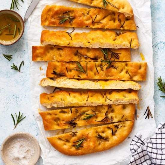 Easy Rosemary Focaccia Bread - Recipe photo by vibrantplate