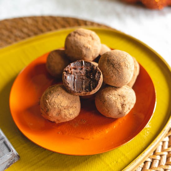 Dark Chocolate Espresso Truffles - Recipe photo by Carving A Journey