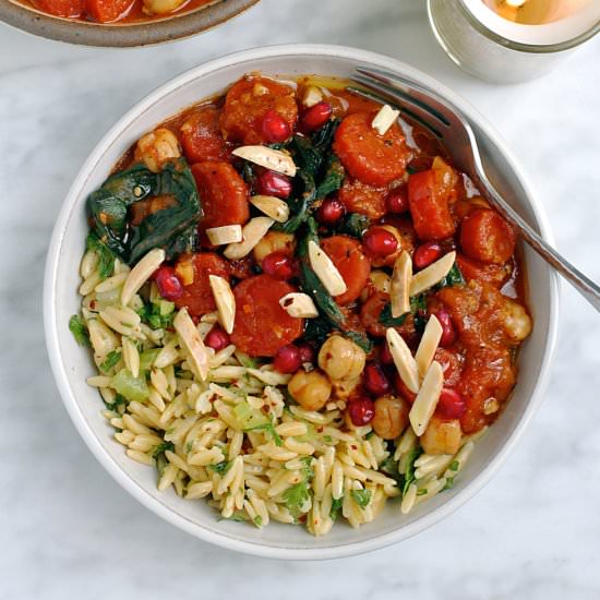 Spiced Carrot and Chickpea Stew - Recipe photo by twoofakindcooks