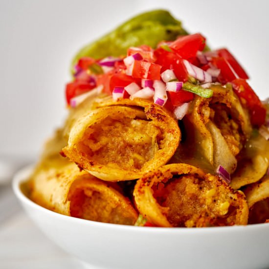 Potato Flautas - Recipe photo by proportionalplate