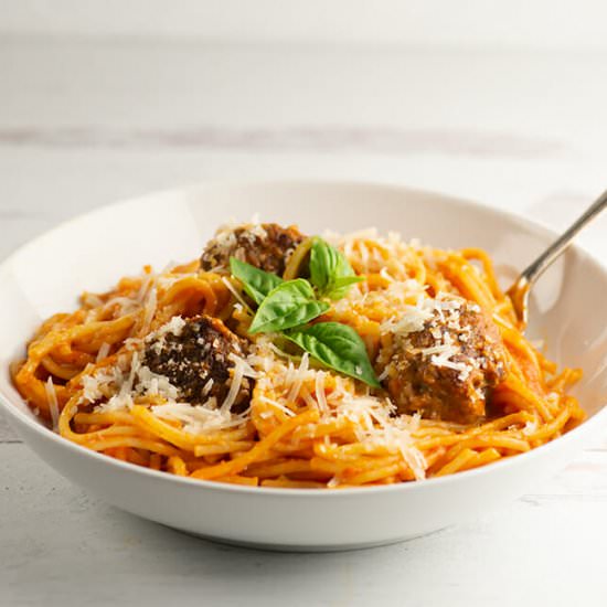 One Pot Spaghetti and Meatballs! - Recipe photo by Framed Cooks