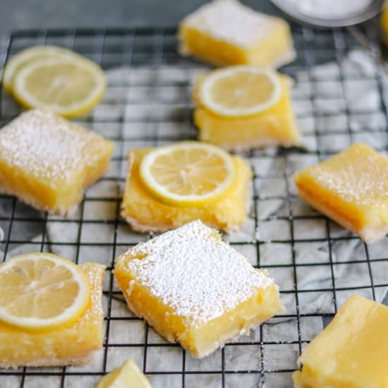 Shortcut Meyer Lemon Bars - Recipe photo by Alifedelicious