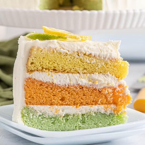Ombre Citrus Layer Cake - Recipe photo by CallMePMc