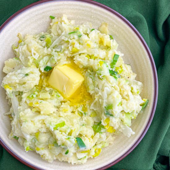 Colcannon (Irish Mashed Potatoes - Recipe photo by TastefullyGrace