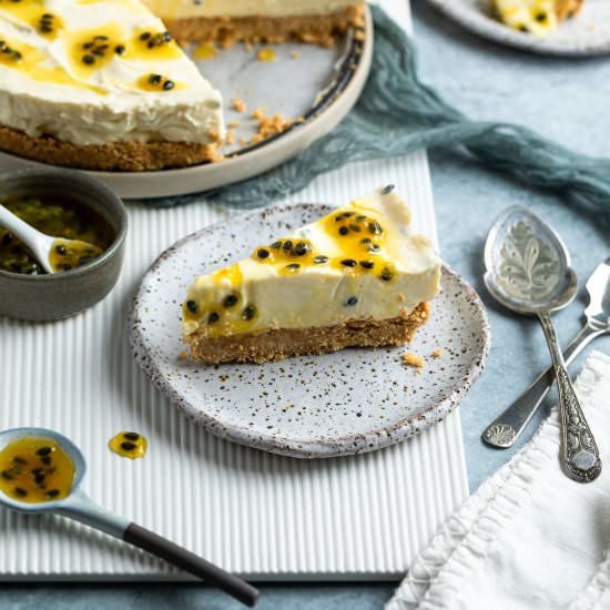 Passionfruit Cheesecake - Recipe photo by Mrs Jones Kitchen