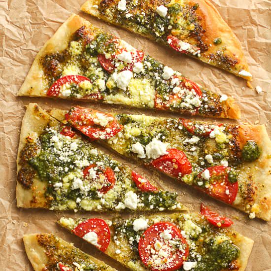 How to make Flatbread Pizza - Recipe photo by suebeehomemaker