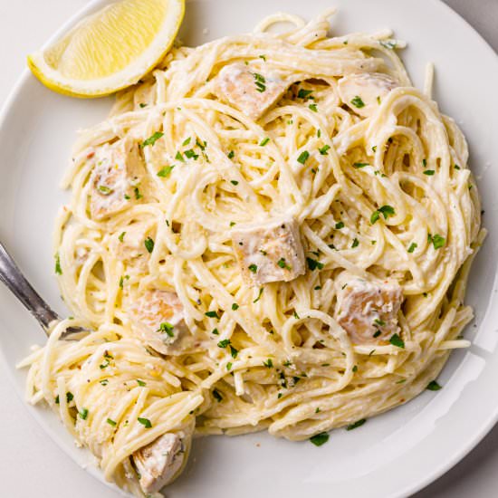 Creamy Lemon Chicken Pasta - Recipe photo by AllThingsMamma