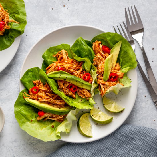 Sriracha Chicken Tacos - Recipe photo by Searchingforspice