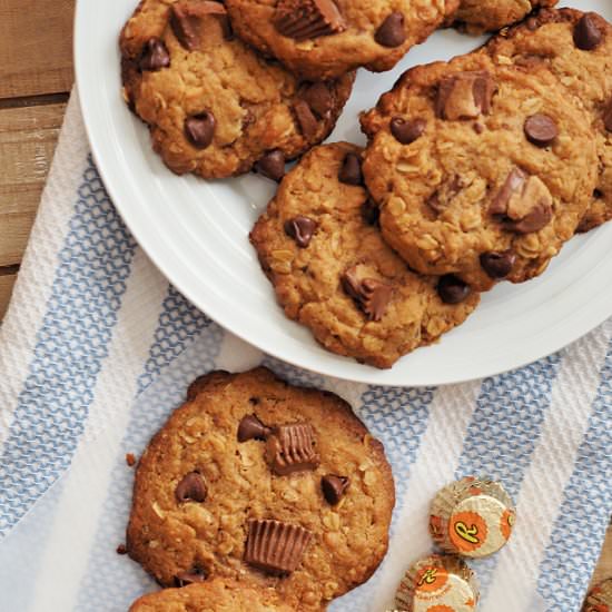 Peanut Butter Chocolate Chip Cookie - Recipe photo by Gathered In The Kitchen