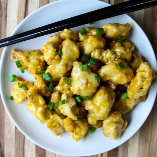 Air Fryer Orange Chicken - Recipe photo by the food blog