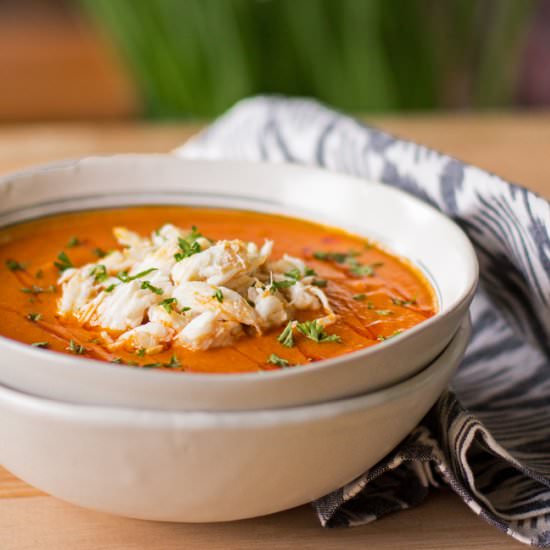 Spicy Tomato Crab Bisque - Recipe photo by mjskitchen