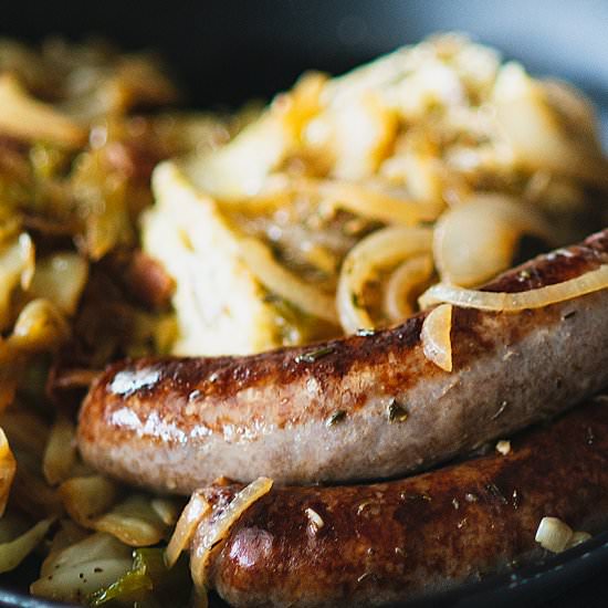 Irish Bangers and Mash - Recipe photo by Chicken Fried Kitchen