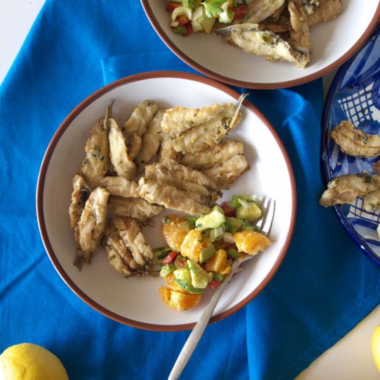 Lemon Marinated Fresh Anchovies - Recipe photo by spainkitchen