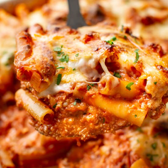 baked ziti - Recipe photo by saltandlavender