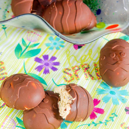 Keto Almond Mousse Chocolate Eggs - Recipe photo by LowCarb Abode