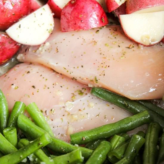 Crockpot Chicken Potatoes and Beans - Recipe photo by simplyscrumptiouseats