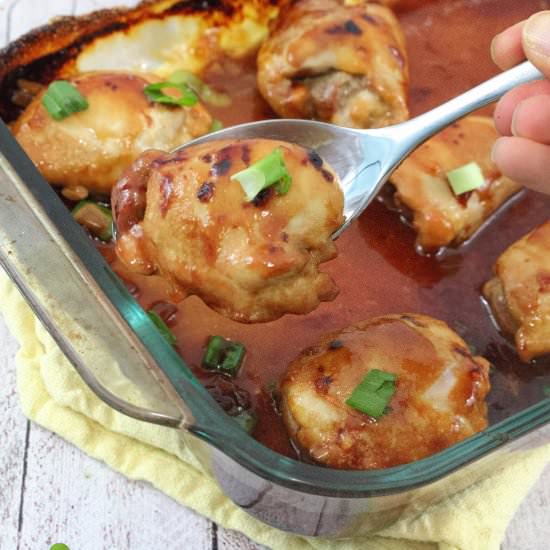Baked Teriyaki Chicken Thighs - Recipe photo by Fitasamamabear