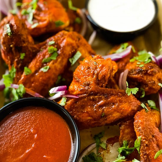 Tandoori Buffalo Wings - Recipe photo by Sweet Simple Masala