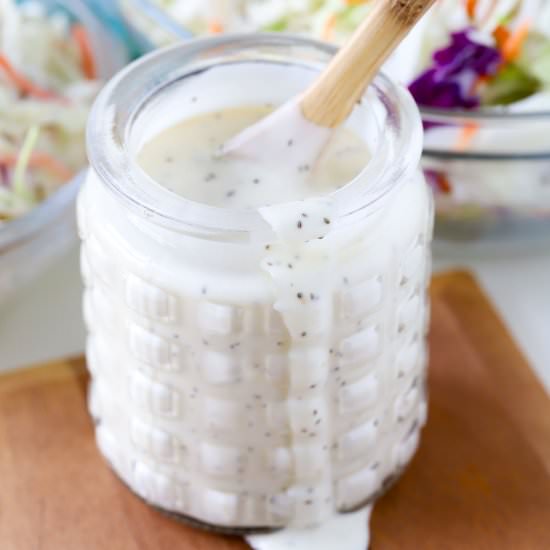 Healthy Coleslaw Dressing - Recipe photo by Kelli @ Hungry Hobby