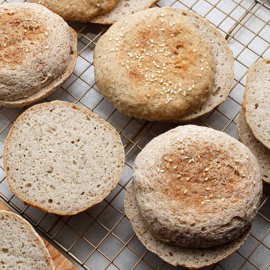 Soft Sourdough Buns (GF/V) - Recipe photo by fresh is real